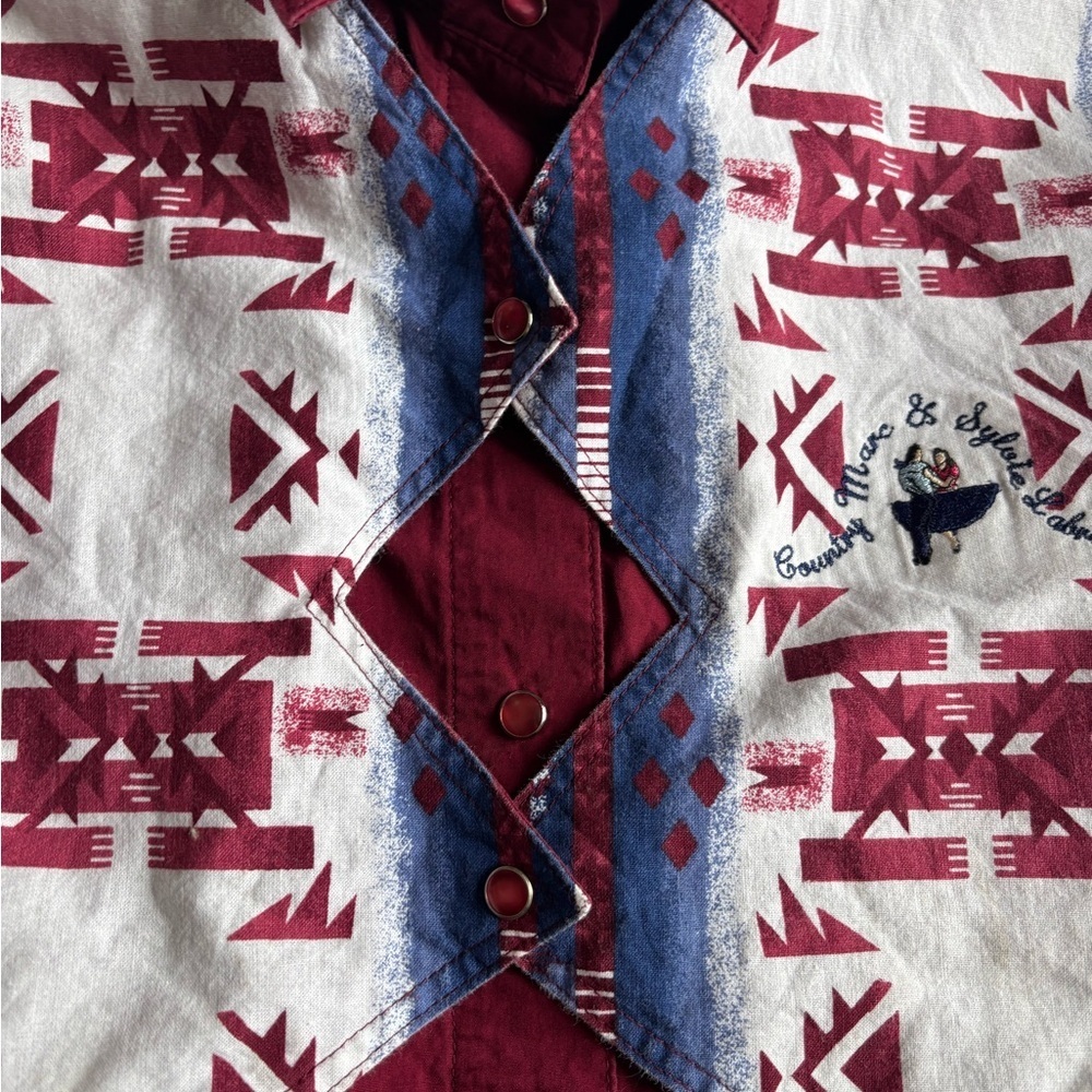 Vintage Le Pure Sang Western Button Up Shirt Large - Picture 4 of 8
